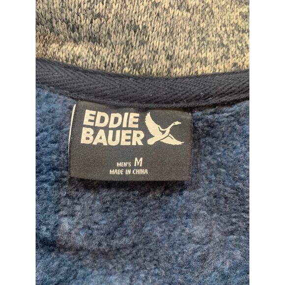 Eddie Bauer Men's Medium Navy Pullover 3/4 Zip - Picture 7 of 9